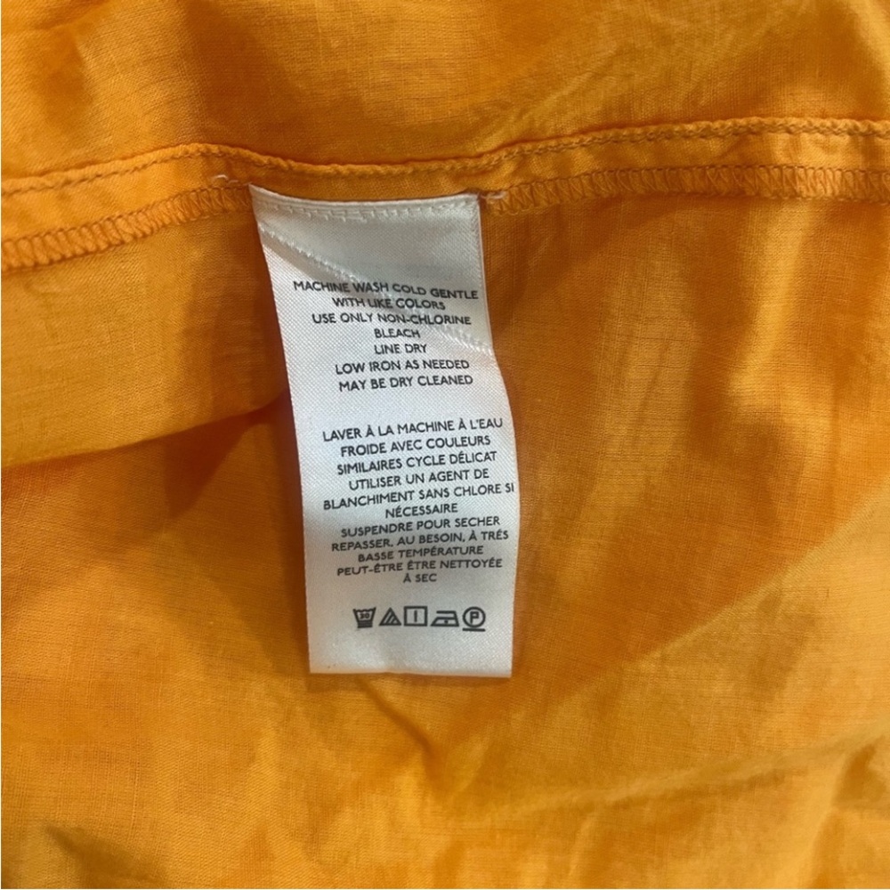 Anthropologie One-Shoulder Linen Blend Mango Mini Dress, Size XL, NWT - Picture 10 of 13